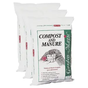 Michigan Peat Outdoor Lawn Garden Compost and Manure Blend, 40 lb Bag, 3 Pack