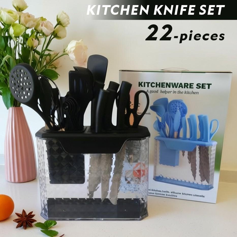 15PCS knife holder kitchenknifeset: meat/vegetable knife, chicken bone knife, German steak knife storage built-in sharpener - stainless steel washable dishwasher suitable for women, wives,man Mother's Day,Father's Day ,Super Category Weekpink/white/black