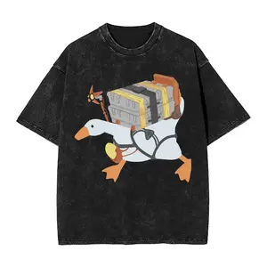 Death Stranding Keep On Keeping On T Shirt Hip Hop Washed Short Sleeve Harajuku T-Shirts  Men Women Tops7 Streetwear Printed Tees