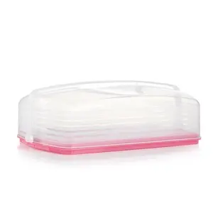 Tupperware Cake Taker Rectangular with Reversible Tray Integrated Handles for Secure Transport Storage of Cakes Cupcakes Up to 9x13 Inches Dishwasher Safe