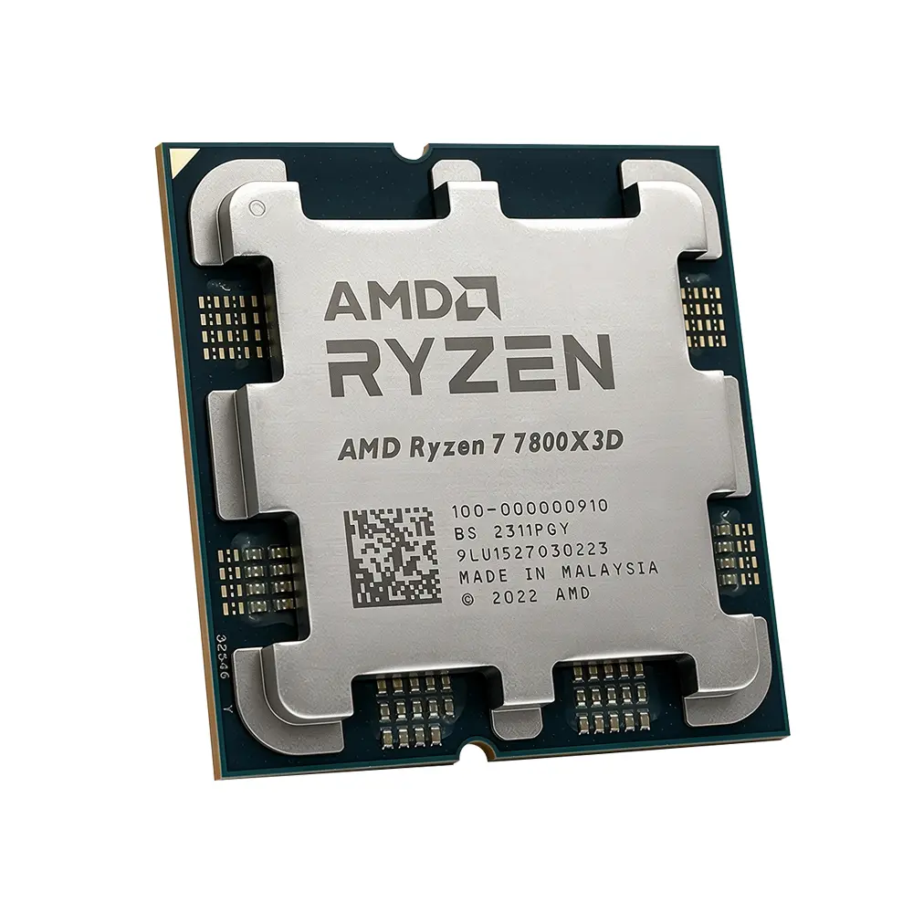 AMD Ryzen 7 7800X3D Desktop Gaming CPU, AM5 Socket Processor with 3D V-Cache, 8-Core, 16-Thread, 5.0GHz, 96MB Cache (for Office & Gaming Desktop PC Components)