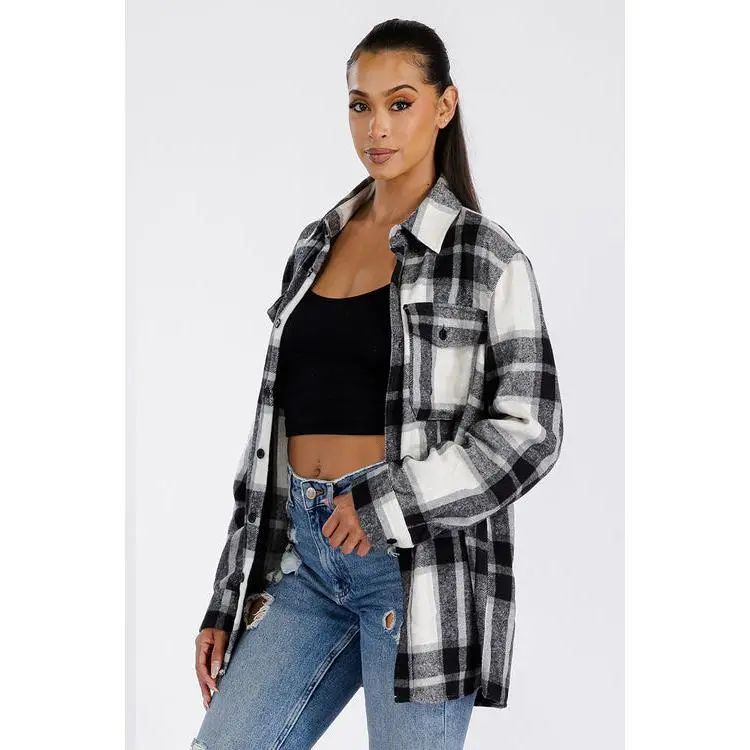 Boyfriend Oversized Soft Flannel Shacket