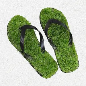 Grass Flip Flops Premium Quality Synthetic Grass Flip Flop Sandals Summer Beach Flip Casual Grass Lawn Simulation Sandals