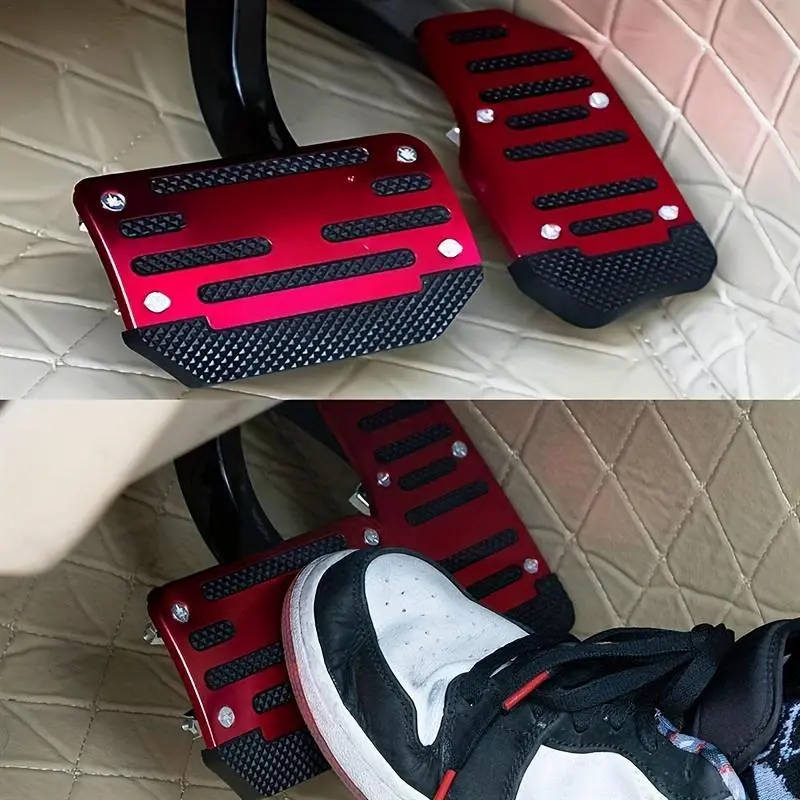 Automatic Transmission Car Pedal Set (Including Accelerator Pedal & Brake Pedal) - Non-Universal Non-Slip Pedal Cover - Sporty Decorative Accessory