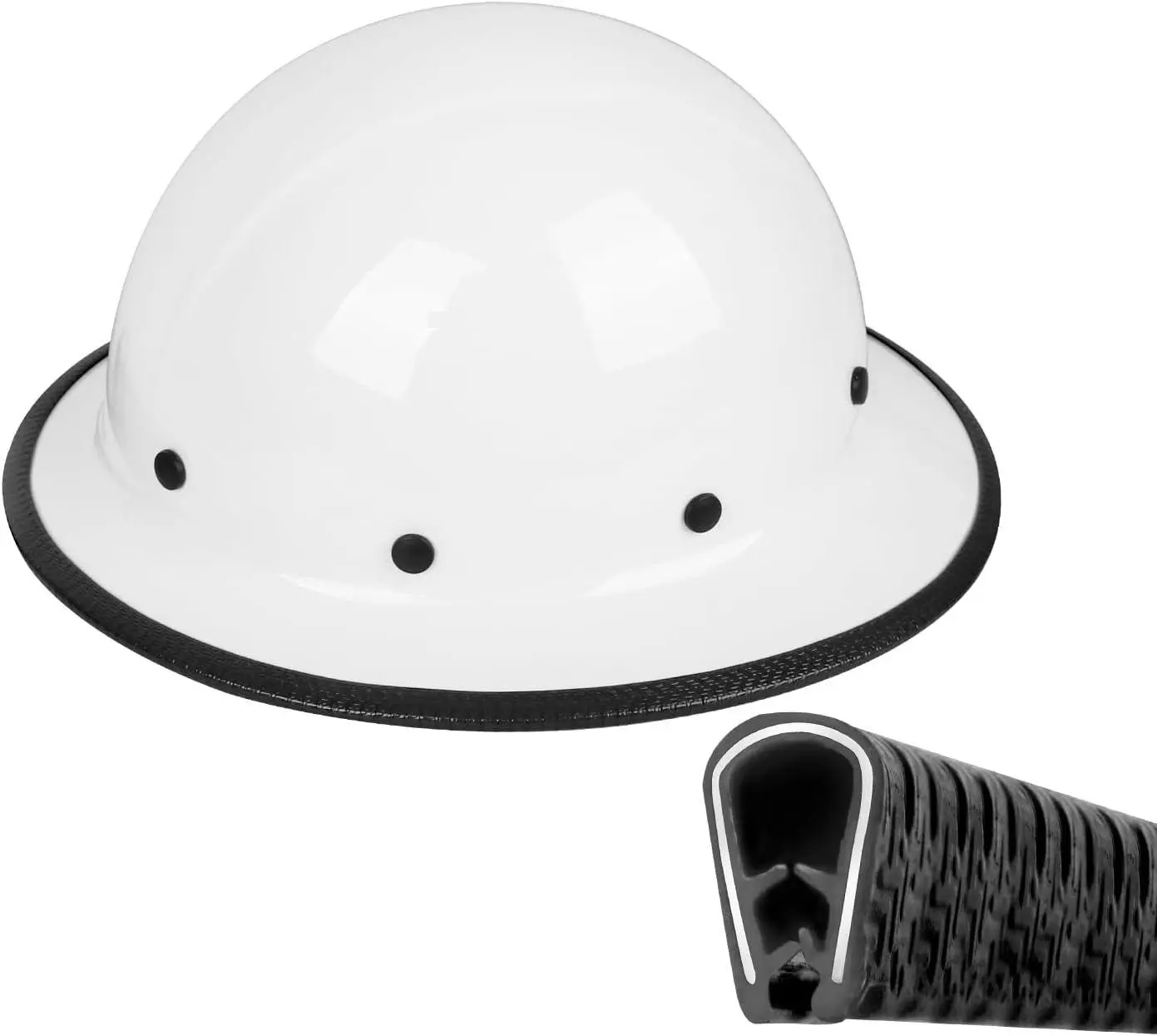 Fully enclosed helmet guard strip – 36.6-inch reinforced helmet protection | Helmet accessories (1-pack, helmet not included)