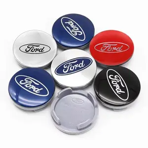 4Pcs 54mm Car Styling Wheel Center Hup Caps Rim Covers Emblem Badge For Ford ST Mondeo Focus Fiesta Ecosport Kuga Ranger Mustang Fusion S-Max Transit Auto Accessories Vehicle Exterior Decoration Automotive Accessories