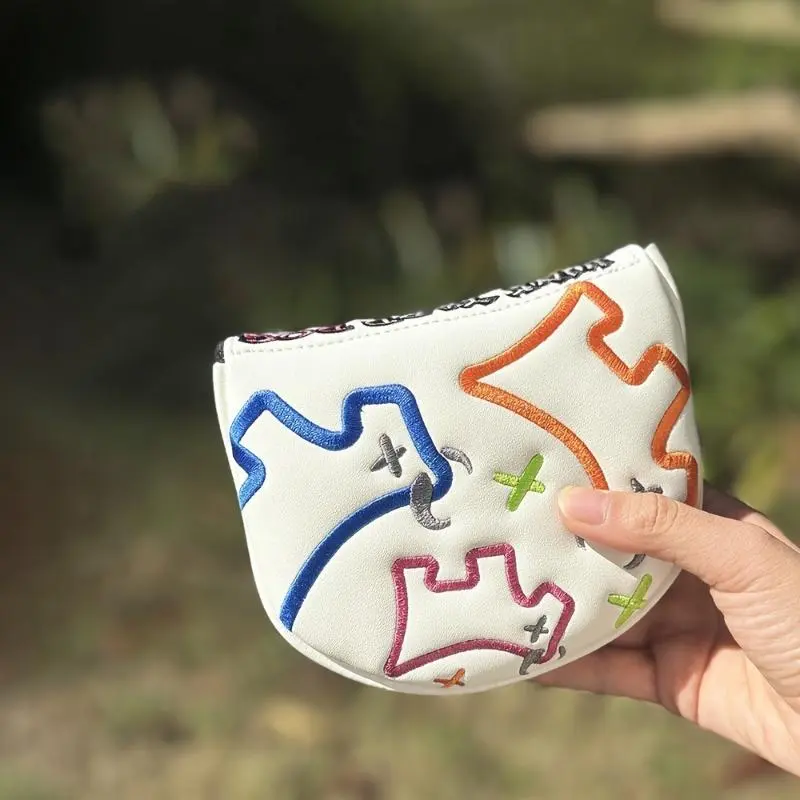 Dog Pattern Half Round Golf Headcover, Best Protection for Your Golf Club, Unique Gift for Family and Friends, Golf Gifts, Golf Mallet Putter Covers, Golf Accessories