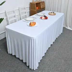 Rectangular tablecloth with back opening design - suitable for weddings, parties, graduation ceremonies, etc. Can be used as event tablecloth, party accessories, Party decoration supplies, Graduation Ceremony Decoration