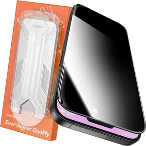 360?  Screen Protector for  14 Plus/13 Pro Max,Full Coverage 9H+ Hardness Tempered Glass Easy Installation Anti Spy Private Bubble-Free
