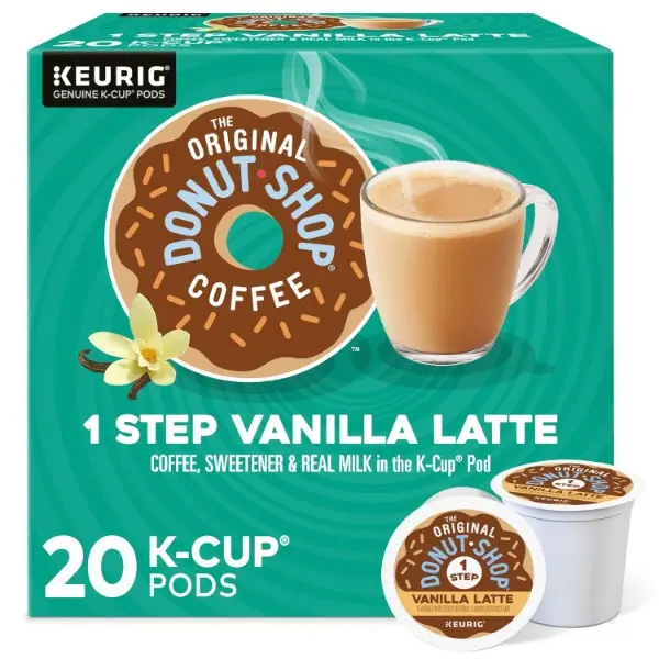 Vanilla One-Step Latte, Single Serve Coffee K-Cup Pod, Flavored Coffee, 20 Count Vanilla One-Step Latte, Single Serve Coffee K-Cup Pod, Flavored Coffee, 20 Count