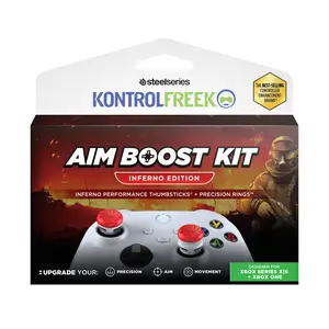 KontrolFreek Aim Boost Kit for Xbox One and Xbox Series X Controller | Includes Performance Thumbsticks and Precision Rings | Inferno Edition