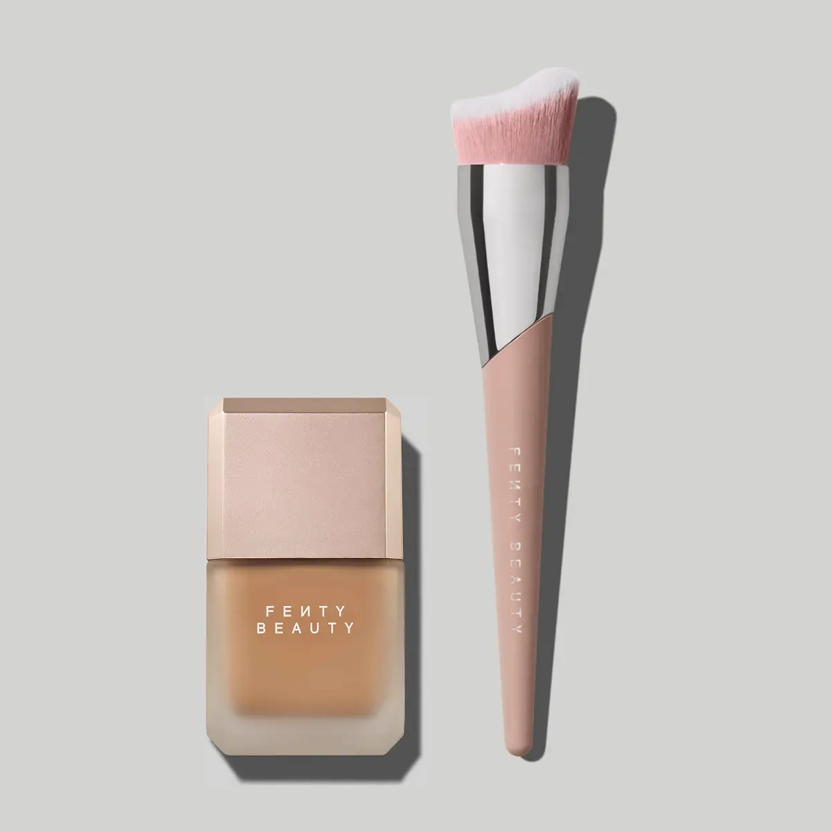 Fenty Beauty Fluid Flex Foundation + Brush: Pro Filt’r Fluid Flex Natural Matte Longwear Foundation + Fluid Flex Foundation Brush 165