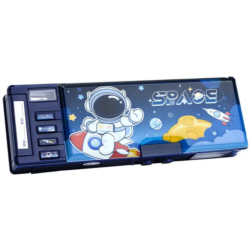 Organized Double-Layer Password Lock Pencil Pouch - Large-Capacity Multifunctional Unisex Kids Primary School Supplies Storage Box for Back to School Haul, Space-Saving Daily Study Needs, Secure