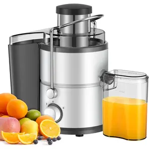 Juicer with 800W ,  Juicer Machine with 3" Feed Chute, Dual Speeds Juice Maker for Fruits and Veggies, Anti-Drip Function Centrifugal Juicer, Include Cleaning Brush, , White
