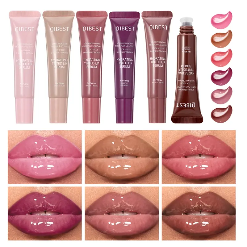 Tinted lip gloss, liquid hydrating and moisturizing, non-greasy and long-lasting, light and shiny lip balm, Glossy lip balm, Lip Moisturizer Gloss, Glossy cosmetic makeup