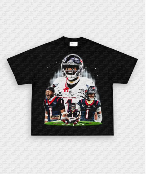 STEFON DIGGS -TEXANS TEE, Retro Football Shirt ,Football Shirt Christmas Gift Unisex, Football 90s Vintage Fan Gift,football American Graphic Vintage, Gift For women And Man Unisex T-shirt