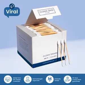 Clean Skin Club Clean Swabs 500CT Dual-Sided Precision Tip Biodegradable Organic Cotton & Bamboo Chlorine-Free Hypoallergenic Makeup & Nail Polish Touch-ups Clean Skin Club Clean Swabs 500CT Dual-Sided Precision Tip Biodegradable Organic Cotton & Bamboo Chlorine-Free Hypoallergenic Makeup & Nail Polish Touch-ups