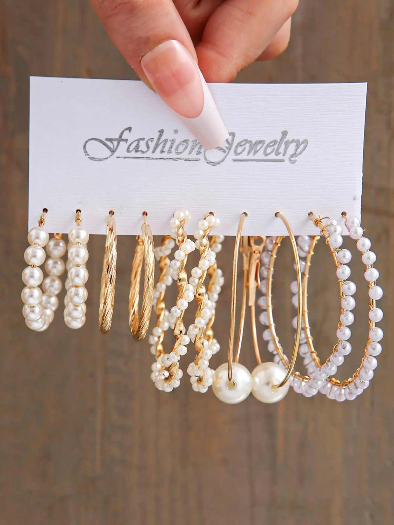 Faux Pearl Twist Design Hoop Earrings, Elegant Trendy Jewelry for Women, Stylish Hoop Earring Set for Party & Daily Wear