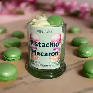 Pistachio Macaron whipped candle