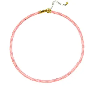 Micro Beaded Necklace - Light Pink