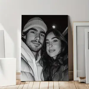 [UNFRAMED POSTER] Personalized Printing for Bedrooms, Weddings, Pets, and Family Memories, Ready-to-Hang Design, Transforms Photos Print, Ideal Gift for All Seasons:, Please send us the images via message after your order is successfully placed.