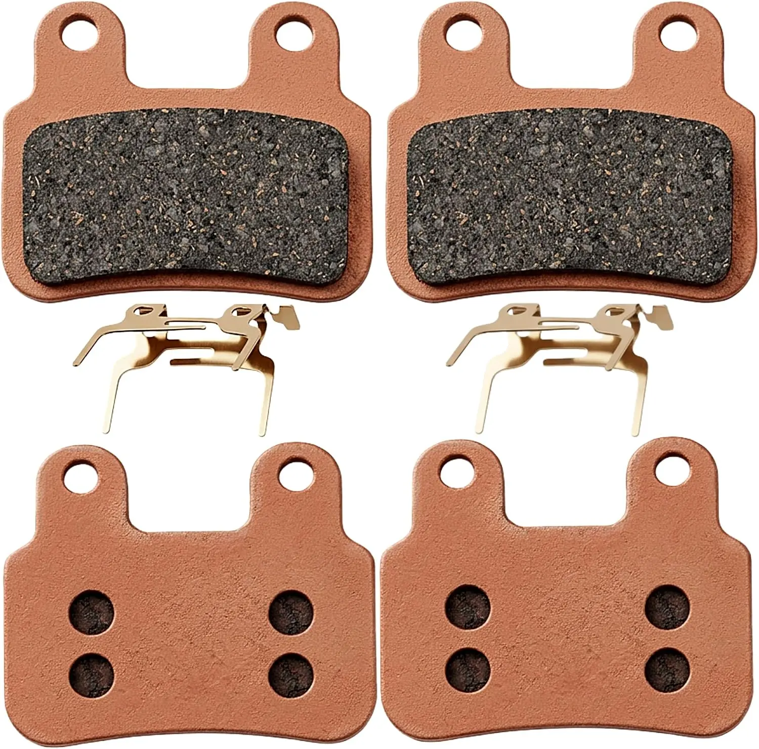 2 Pairs Copper Sintered E-Bike Disc Brake Pads for Ridstar Q20/Q20 Pro/H26 Pro All-Metal Low Noise High Heat Resistance Strong Bite Front & Rear Set, Bikes