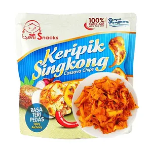 LENI Indonesian Cassava Chips Spicy Anchovy Flavor - Crispy Snack, 140g