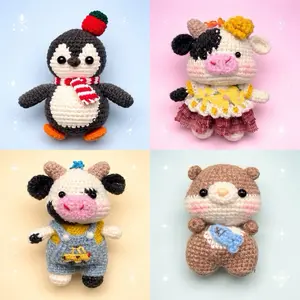 Handmade Wool Yarn Animals Keychain