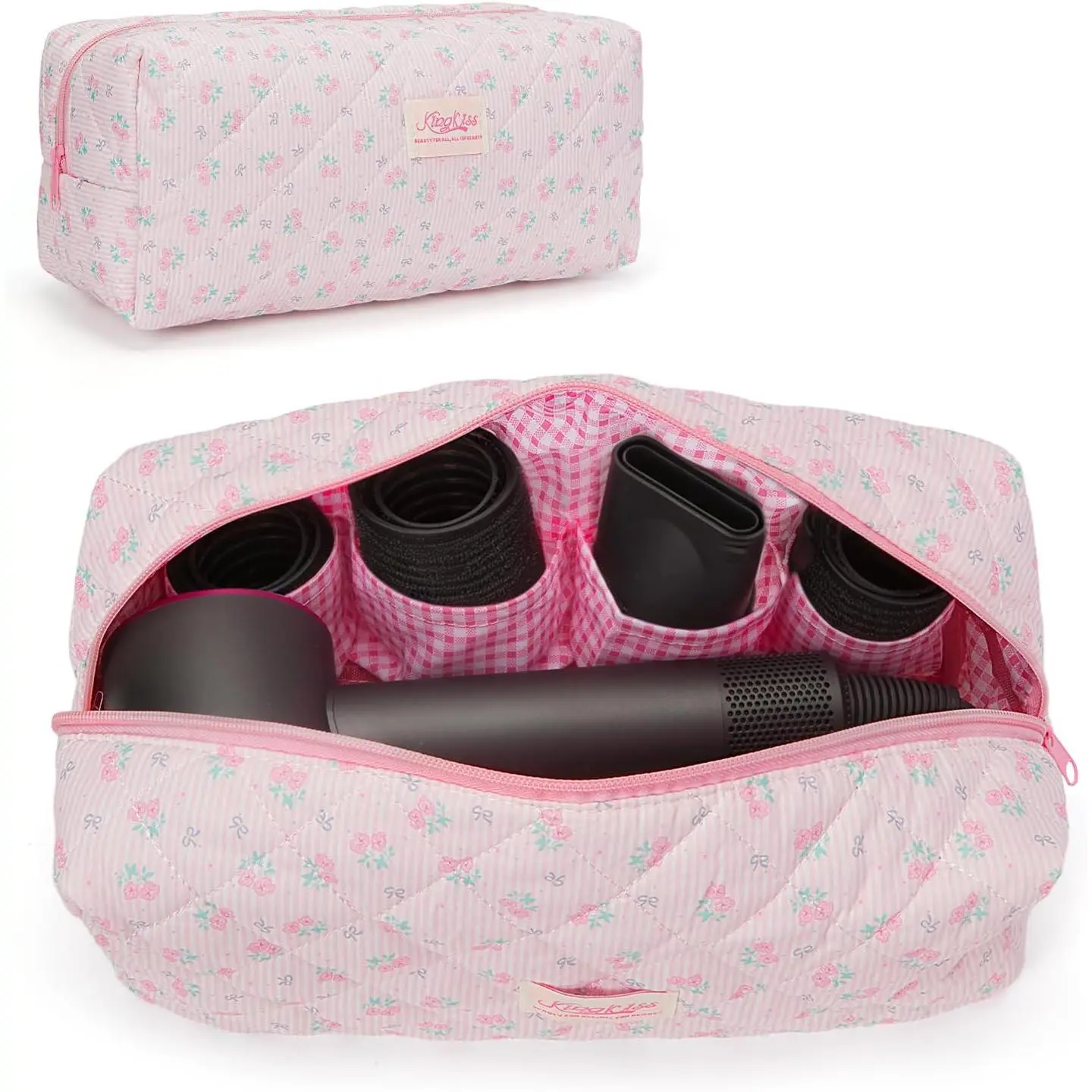 Hair Tools Case Travel Bag Cute Floral Travel Case Hair Dryer Bag Compatible for Dyson Airwrap and Shark Flexstyle