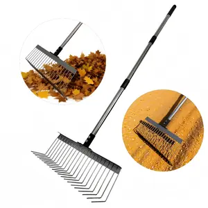21 Teeth Garden Rake, Detachable Connector, Agricultural Garden Tool, Lawn Raking Equipment, Versatile Gardening Implement