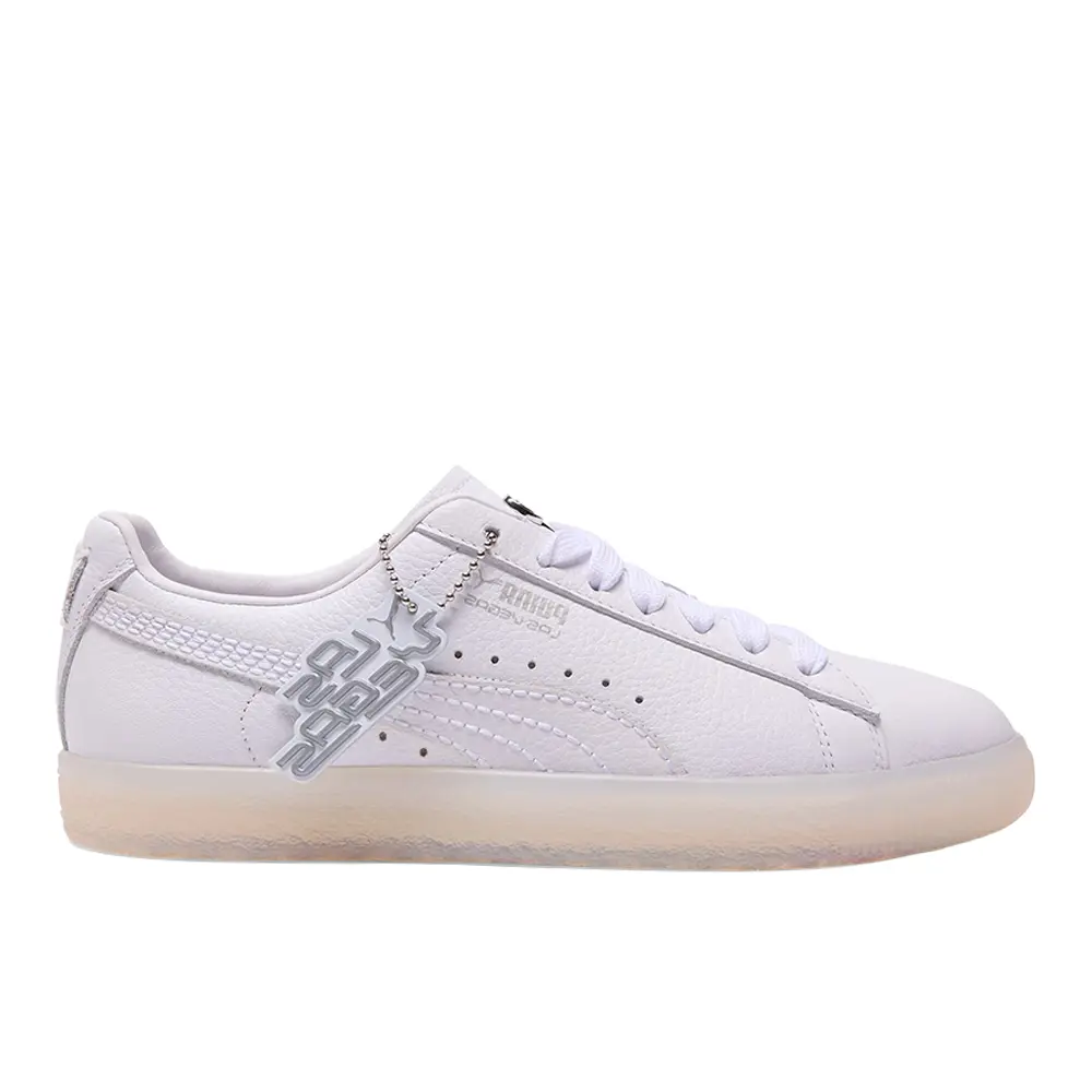 PUMA Womens Clyde Club Las Vegas Lace Up Sneakers Shoes Casual - White