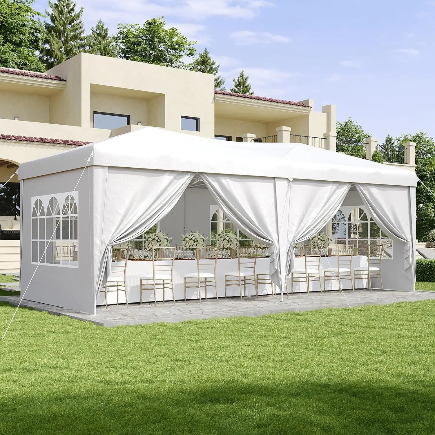 Pop Up Tent Canopy Sidewalls One-push Instant Shelter Waterproof -  Waterproof & Portable for Parties, Markets, Outdoor Events