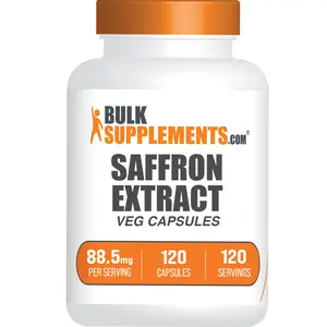 BulkSupplements Saffron Extract Capsules - Natural Antioxidants - Saffron Supplement - Vegan - 120 Veg Capsules - 88.5mg per Serving