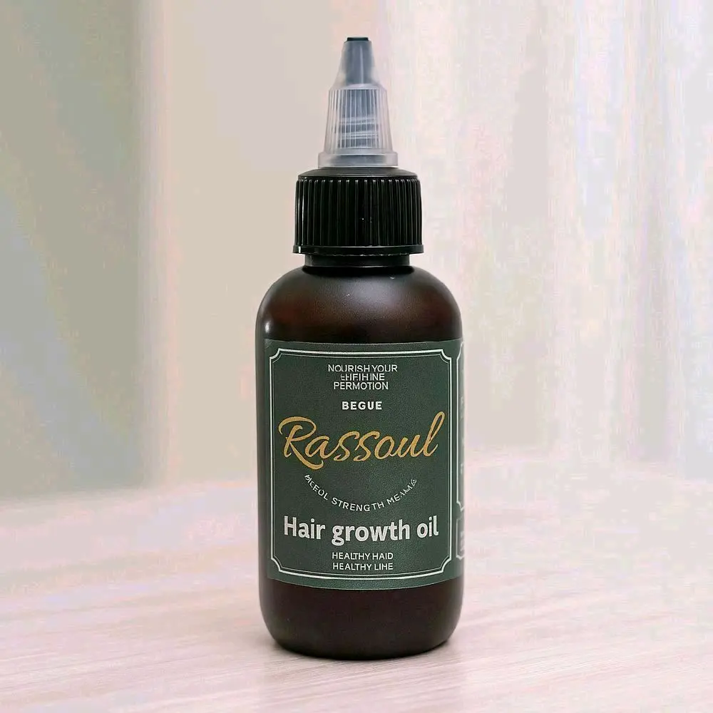 RASSOUL Extra Strength Hair Growth Oil - Daily Scalp Care Treatment with Organic Jojoba & Extra Virgin Olive Oil for Shiny Hair, Fragrance Free, 2oz, Gentle, Lightweight, Mini, Glossy Hair