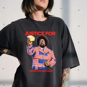 Afroman Justice For Lemon Pound Cake 1 Side Shirt, Funny Dessert Graphic Tee