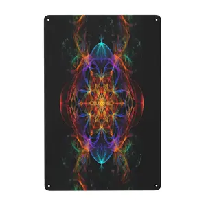 Colorful Geometric 3 Metal Tin Sign Home Garden Yard Garage Bar Shop 8x12 Inch