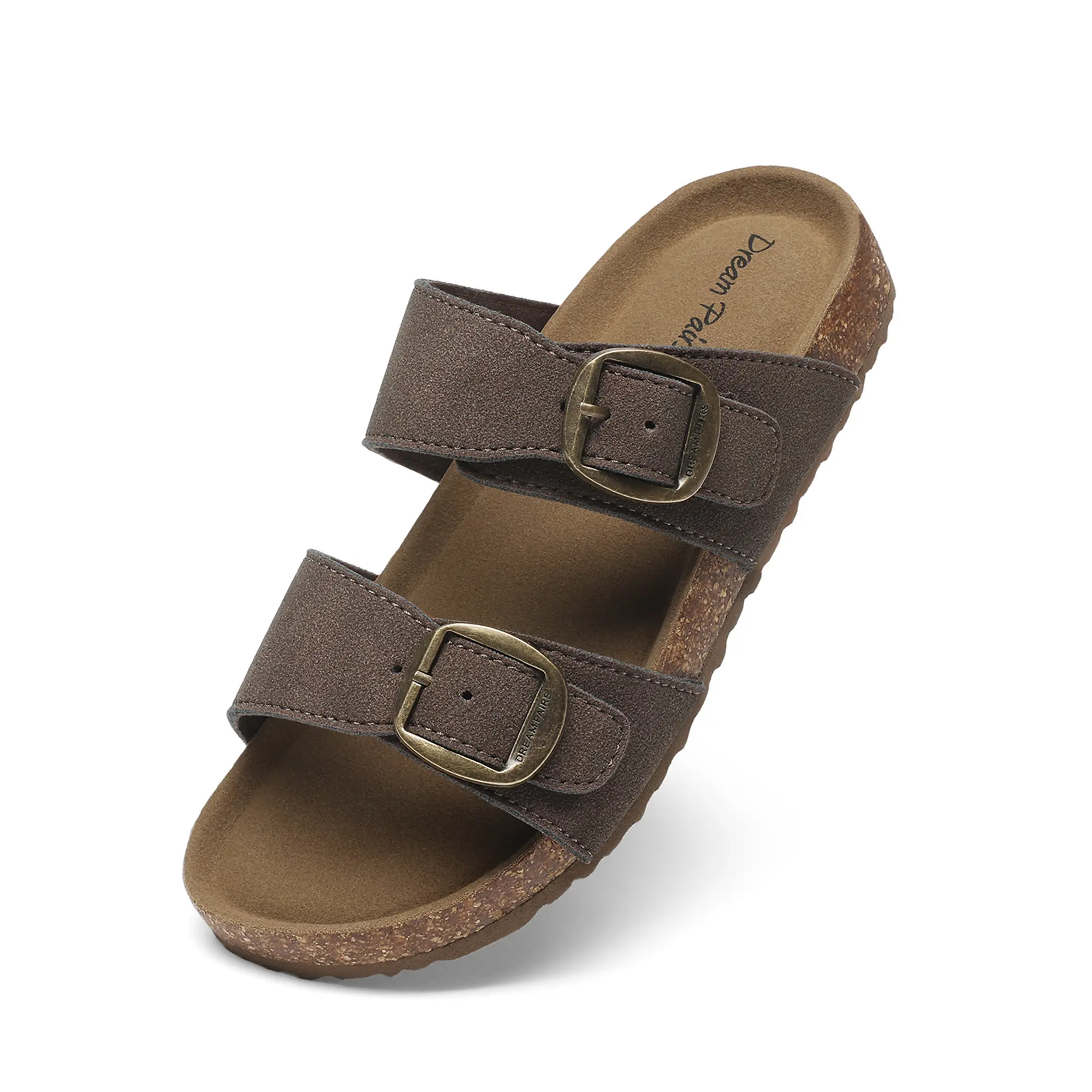 DREAM PAIRS Girls Boys Slides For Kids Non-Slip with Adjustable Straps for Indoor & Outdoor Toddler Little Kid/Big Kid