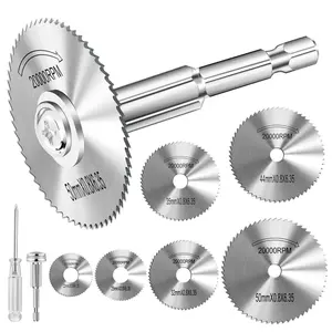 Cutting Wheel for Drill 1/4 Inch Hex Shank Rotary Drill Saw, 6Pcs HSS Saw Blades for Drills Rotary Tools
