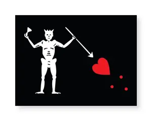 Blackbeard Flag Sticker
