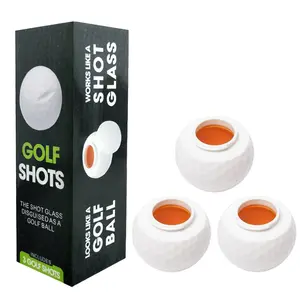1.5oz Golf Ball Shot Glasses (3PCS) - Novelty Cups with Lids, Perfect Present for Golf Enthusiasts, Family and Friends