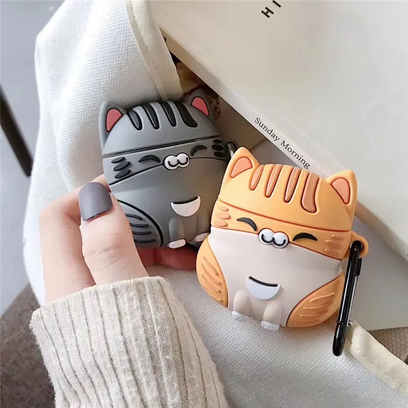 1 cute cat headphone case,Cute wireless Bluetooth earphone case, Earbuds case, Earphone Protective Cover, drop resistant, durable, stylish and Protection accessory, suitable for AirPods pro3/1/2/3/4/pro/pro2(Different models may have different shapes)