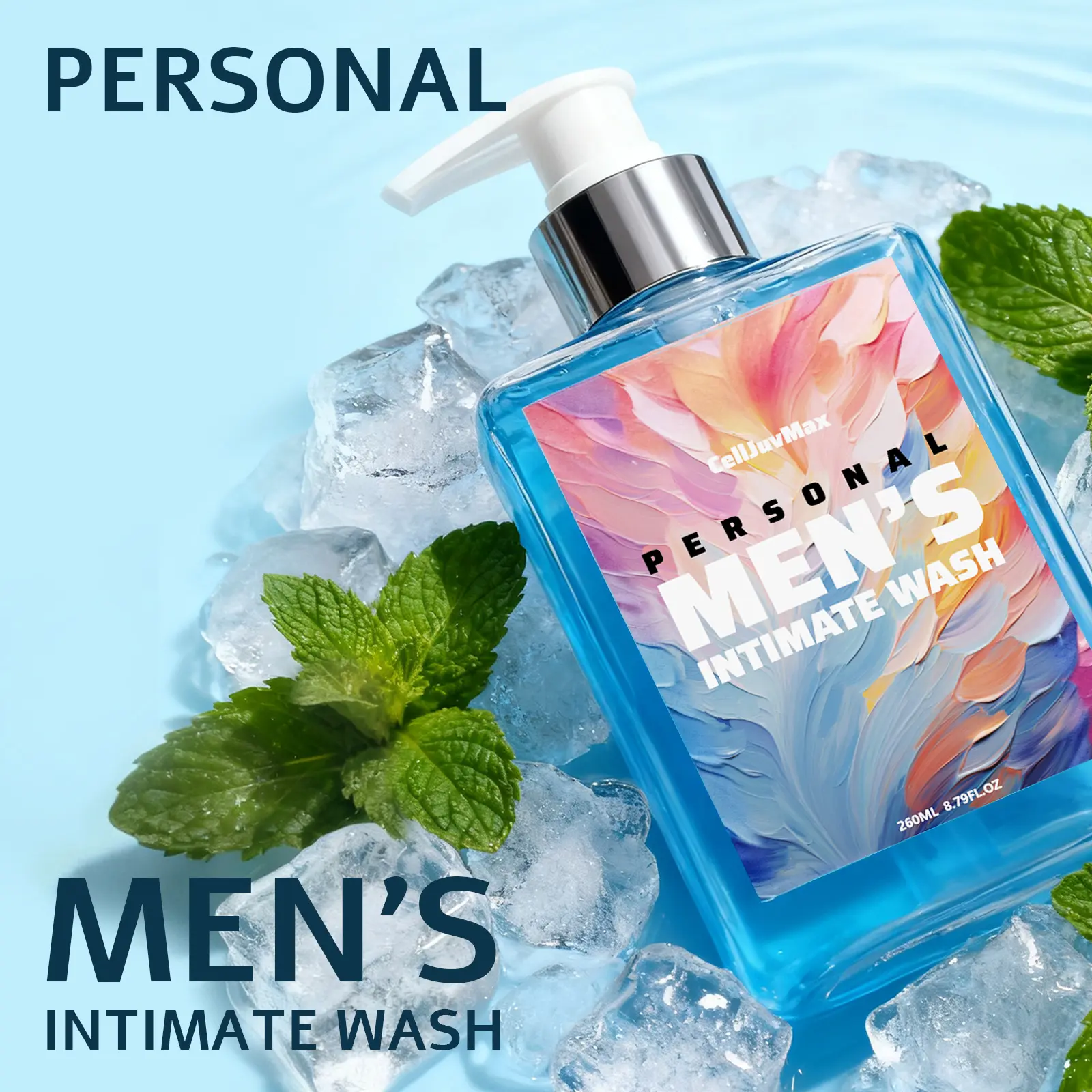 Intimate Wash, pH Balanced Intimate Wash for Men - Plant-Based Gentle Cleanser for Daily Hygiene, Odor Control & Long-Lasting Freshness for Sensitive Skin