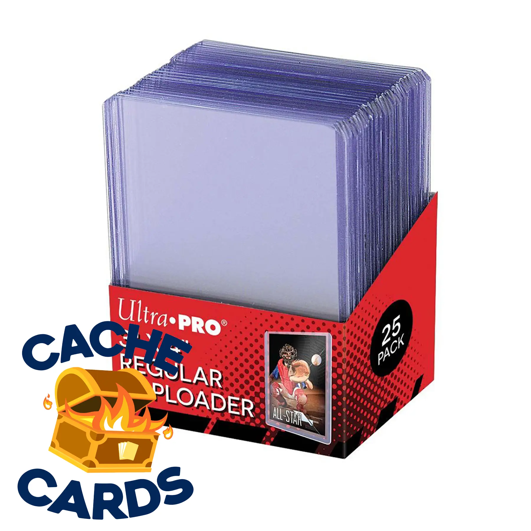Ultra Pro 3x4" Rigid Toploaders for Cards, 25-Piece Trading Card Accessories That Protect Collectibles