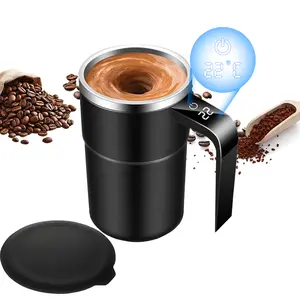 Coffee cup - Electric stirring coffee cup, rechargeable, with temperature display. Lazy coffee cup suitable for milk, drinks, and coffee. Perfect for office, kitchen, outdoor picnics, for office workers, and as a gift for friends.