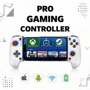 Mobile Gaming Controller for Iphone/Android(100-175mm), Wireless Gaming Phone Controller with Phone Case Support, Hall Effect Joystick, Turbo - Low Latency Bluetooth Controller ipad games steam