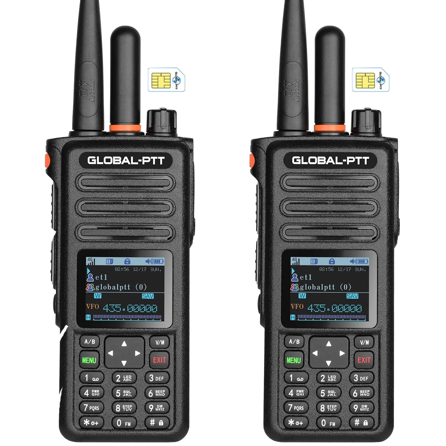 (2 Packs)GLOBAL-PTT G8-Plus POC/UHF Dual-mode walkie-talkie Enterprise scheduling Unlimited range real-time intercom two way radios