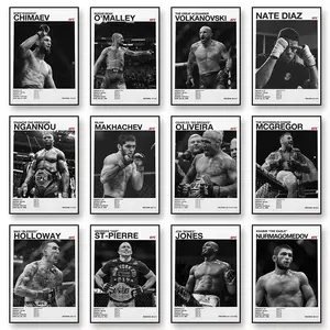 Boxing Fighting Star Canvas Wall Art Print Poster Unframe style MMA Decorative Painting Home Decor Boxing Lover Gift Unframed