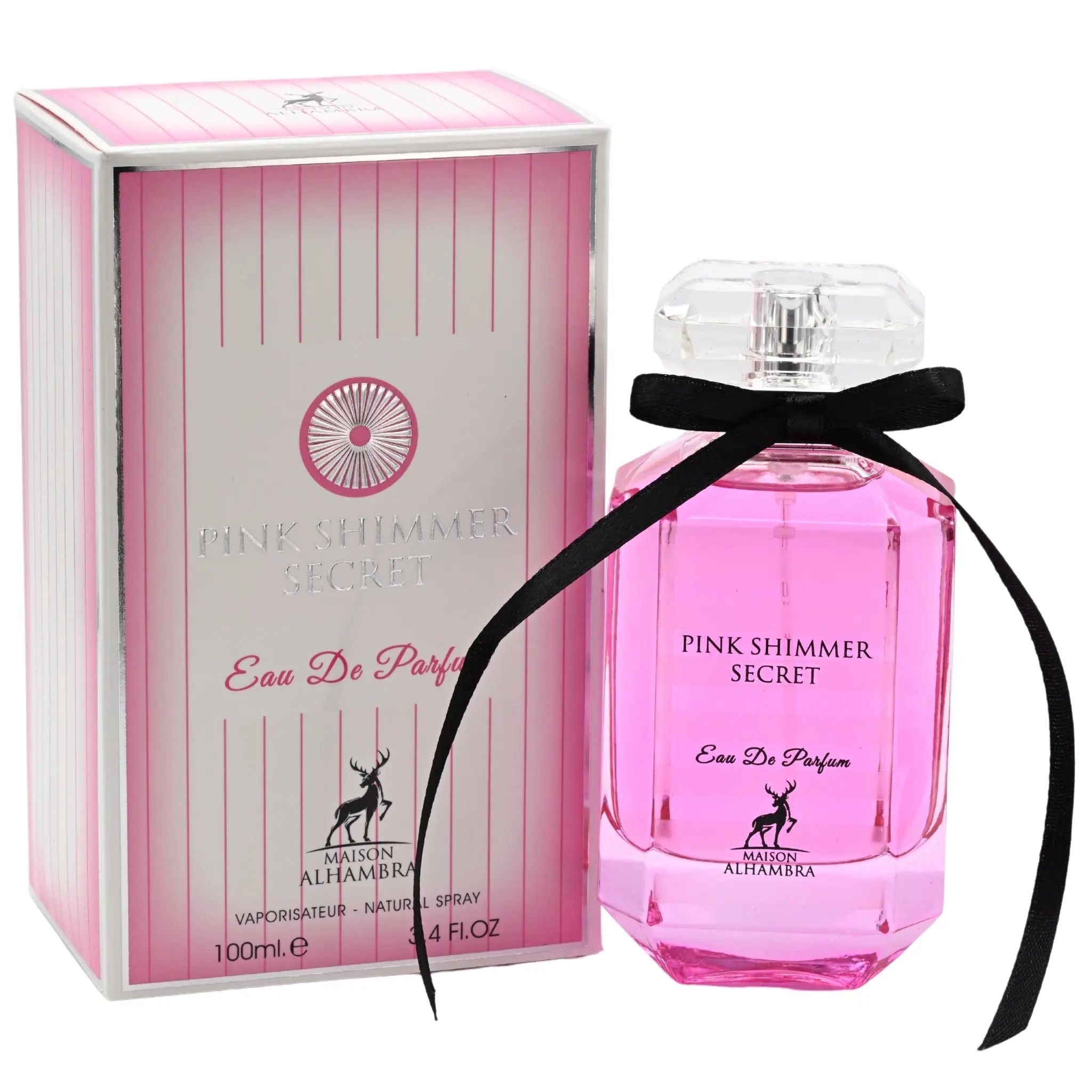 Pink Shimmer Secret Eau de Parfum for Women, Floral Fruity Fragrance with Grapefruit, Pineapple, and Jasmine Notes, 3.4 oz Spray, Floral Scented Perfume, Perfumes For Women, Fragrances