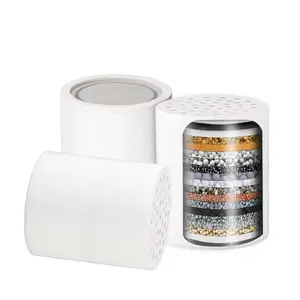 18 Stage Shower Head Filter Replacement Cartridge (3 Counts), Hard Water Remove Chlorine with Vitamin C and Clean Remove Fluoride (cartridge Only), Shower Water Equipment