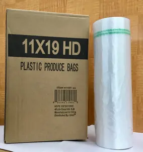 HDPE Roll Clear Plastic Bag 11x19 Case 4 Roll